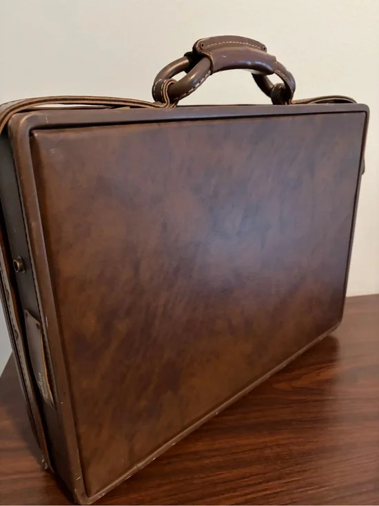 Men's Brown Briefcase - Professional Business Case Hartmann Paisley