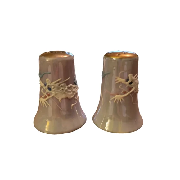 Vintage Japanese Moriage Salt & Pepper Shakers