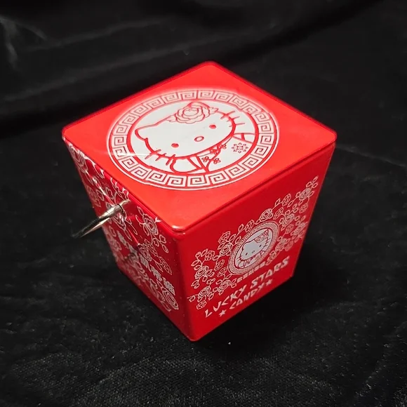 Hello Kitty Lucky Stars Candy Collectible Tin Box, 2 1/8