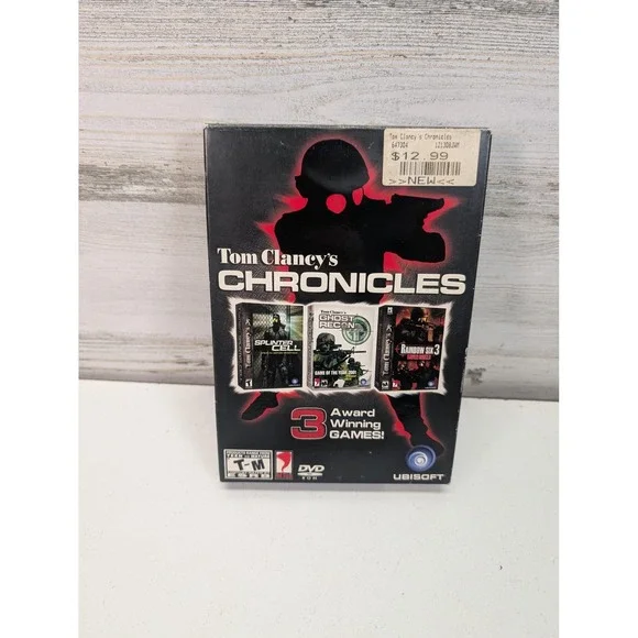 Tom Clancy's Chronicles PC Game DVD Case Manual Ubisoft NTSC‎ Shooter CIB