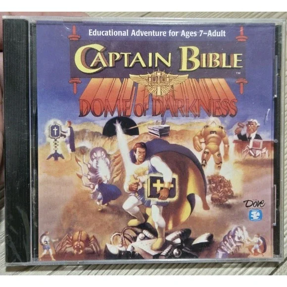 Captain Bible Dome of‎ Darkness PC 1995 Religious Adventure Game NEW SEALED