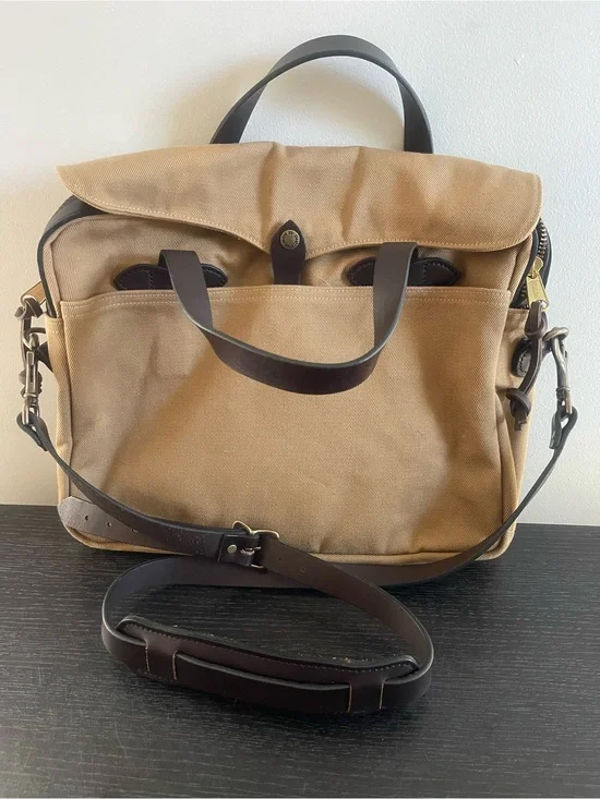 Filson Rugged Twill Original Briefcase in Tan