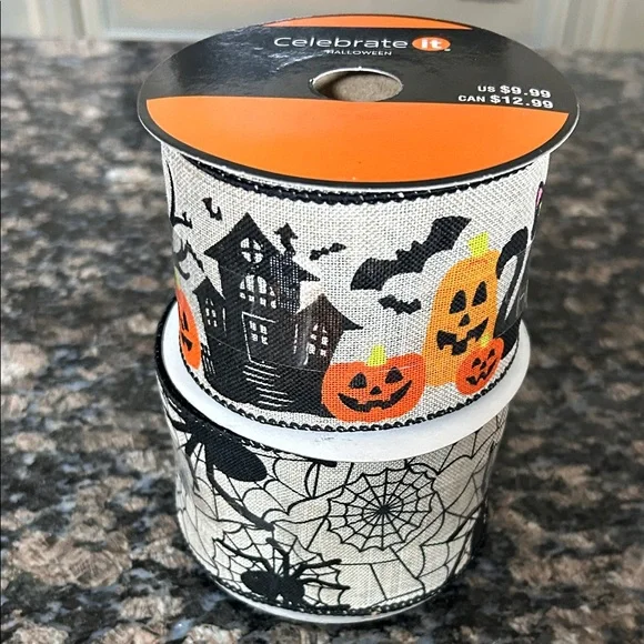 CELEBRATE IT ASSORTED HALLOWEEN WIRED RIBBON 2.5