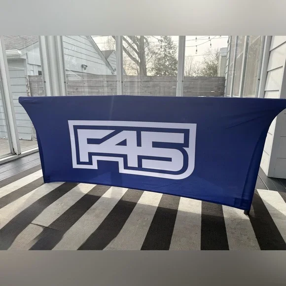 F45 Training Logo Table Skirt / Stretch Table Cover – Blue