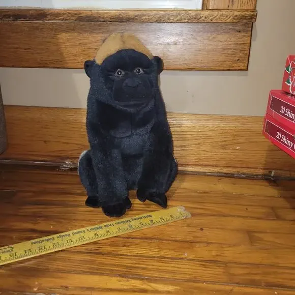 Jaag Black Silverback Gorilla Ape‎ Monkey Plush Realistic Zoo Vintage 16