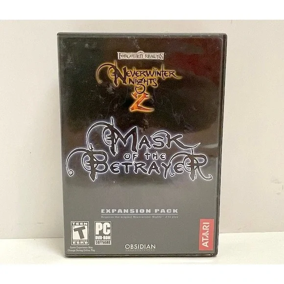 Vintage Neverwinter Nights 2 Mask of the Betrayer Atari Windows XP Untested 2007