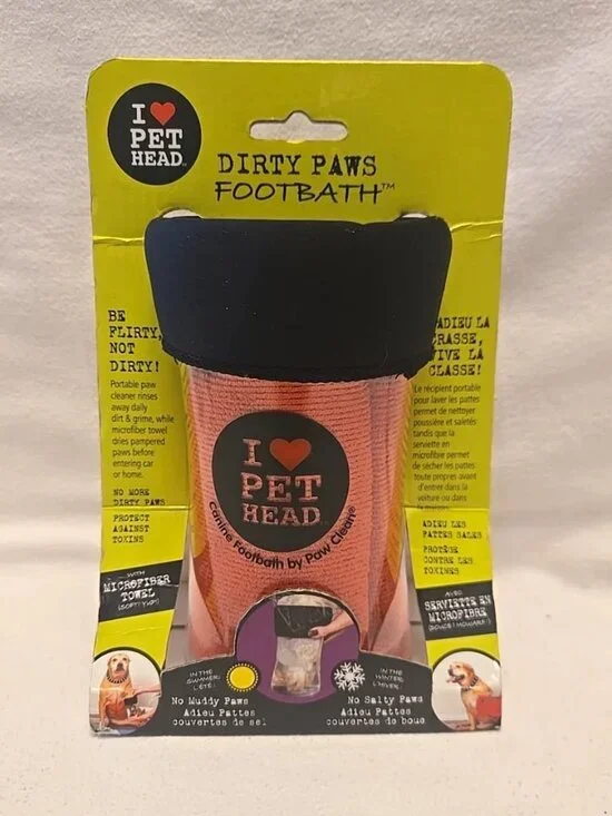 DIRTY PAWS FOOTBATH by I Love Pet Head w/Microfiber Towel. * NIB *