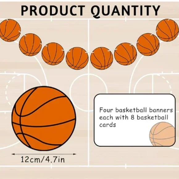 *** Basketball Banner Sport Theme Party Decorations