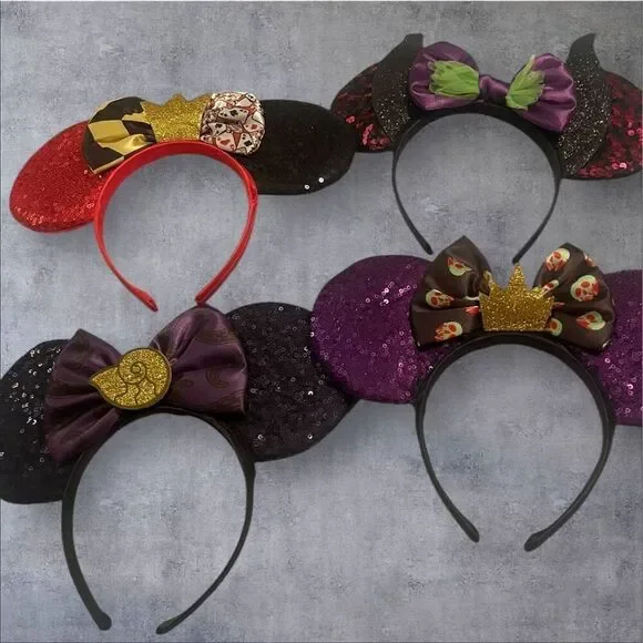 Disney 100th Anniversary Villains 4 Piece Ear Headband Set