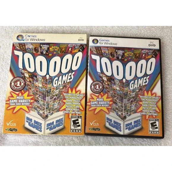 700,000 Games For Windows PC DVD Sleeve Brickbuster Arcade Puzzle Marble Hidden