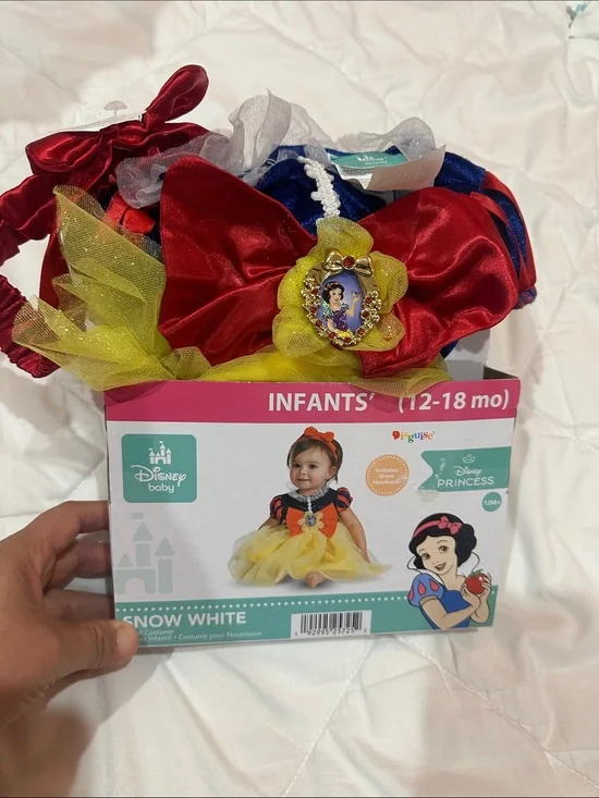 NEW Disney Snow White Infant Bow Headband Set in Red, Yellow, Blue size (12-18mo