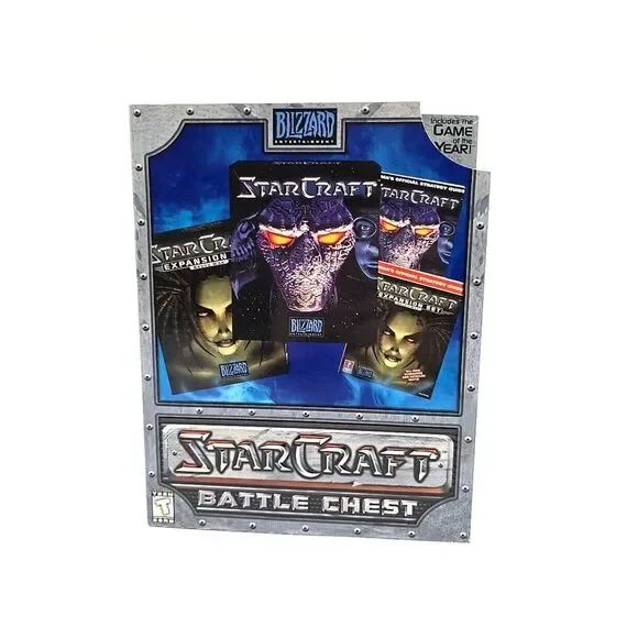 StarCraft Battle Chest PC Game Vintage Blizzard‎ W/GUIDES