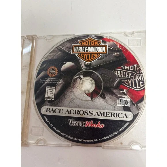 Harley-Davidson Race Across America PC CD-ROM 1999 WizardWorks Vintage Game Disc