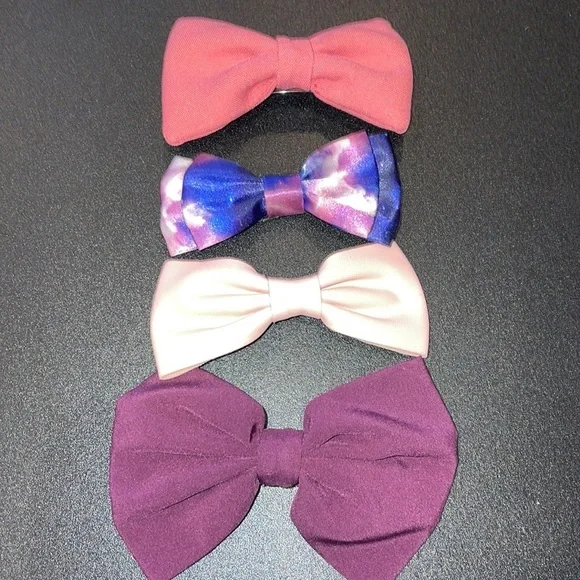 Fabric hairbow clips/ barrettes