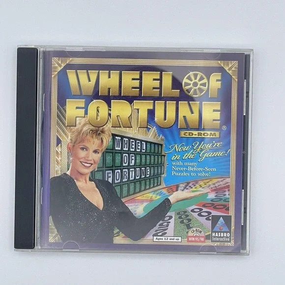 Wheel of Fortune CD-ROM PC Game 1998 Hasbro – Windows 95/98 Vanna White