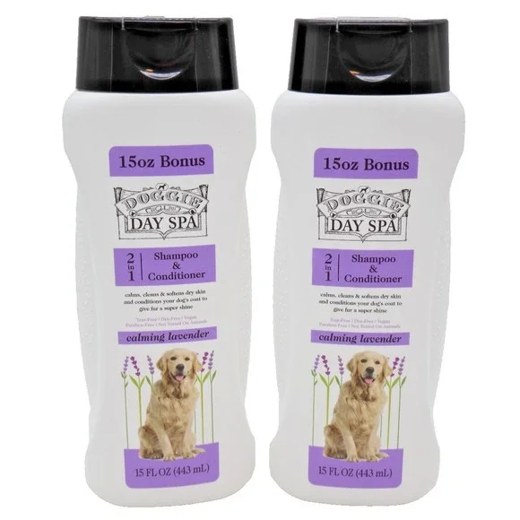 2-Pack | Doggie Day Spa 2-in-1 Shampoo & Conditioner Calming Lavender | 15oz/ea