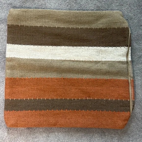NWOT Set of (2) Pottery Barn Miller Strip Wool Blend 20” Pillow Covers