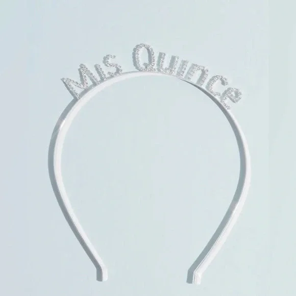 NWT Mid Quince blingy headband‎ for quincenera silver headband