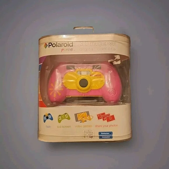 Polaroid Pink Pixie Kids 3.0 megapixel Digital Camera New Factory Sealed!