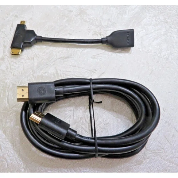 GE Jasco 33587 Mini & Micro HDMI to HDMI Adapter plus 6 ft cable 33574 Lot of 2