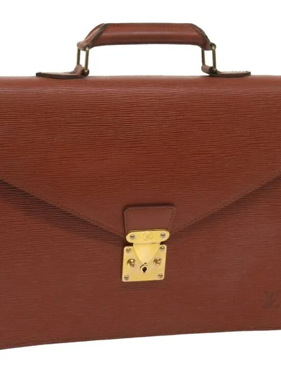 LOUIS VUITTON Epi Serviette Conseiller Briefcase Brown