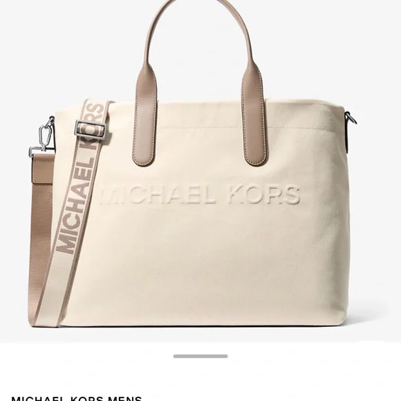 Michael Kors Men's Beige and Brown Briefcase