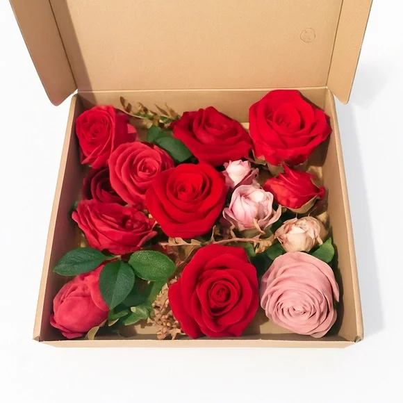 17 PCS Artificial Flowers Combo Fake Flowers for DIY.