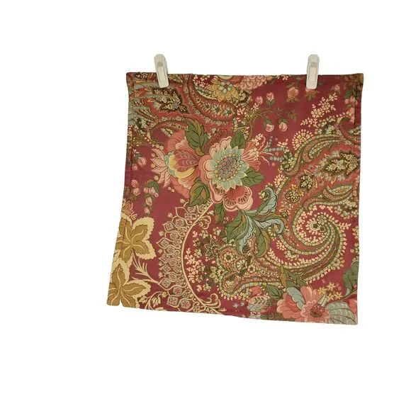 Pottery Barn Clara Palampore Euro Sham Paisley Floral Red 20