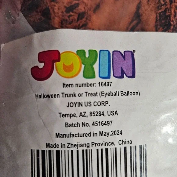 Joyin Halloween Eyeball Balloon Trunk or Treat Decoration‎ Party Prop