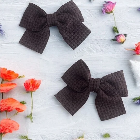Waffle Mini Kids Set of 2 Hair Bows