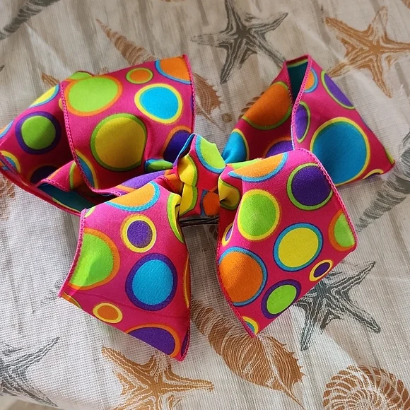 Colorful Polka Dot Kids Hair Bow