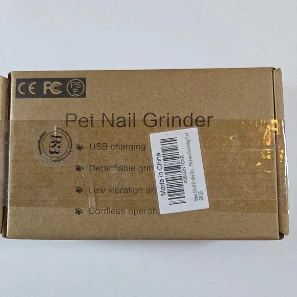 Pet Nail Grinder USB Rechargeable Low Vibration Cordless Paws Grooming Tool New