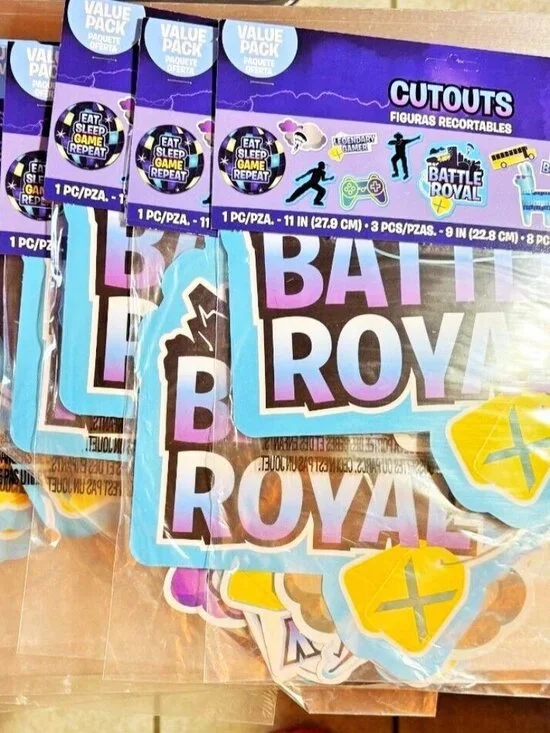 [NEW] BATTLE ROYAL VIDEO GAME CUTOUTS PARTY SUPPLIES DECORATION (48 CUTOUTS)