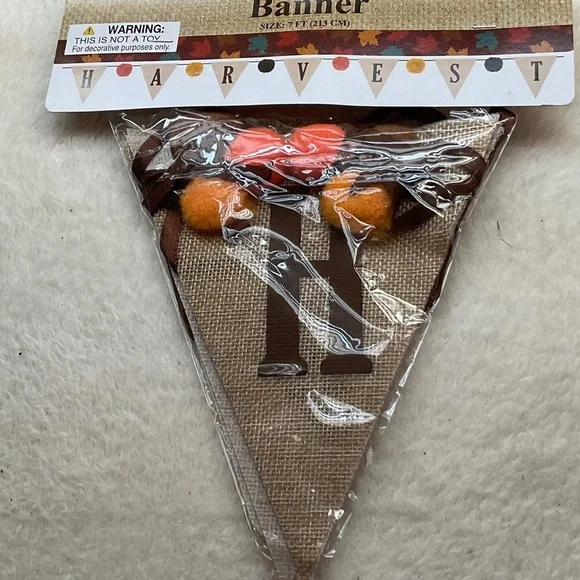 Autumn Harvest Banner with Orange and Brown Accents