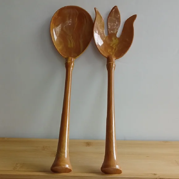 Imperial Vintage plastic Made in USA Spoon/Fork Serving Set