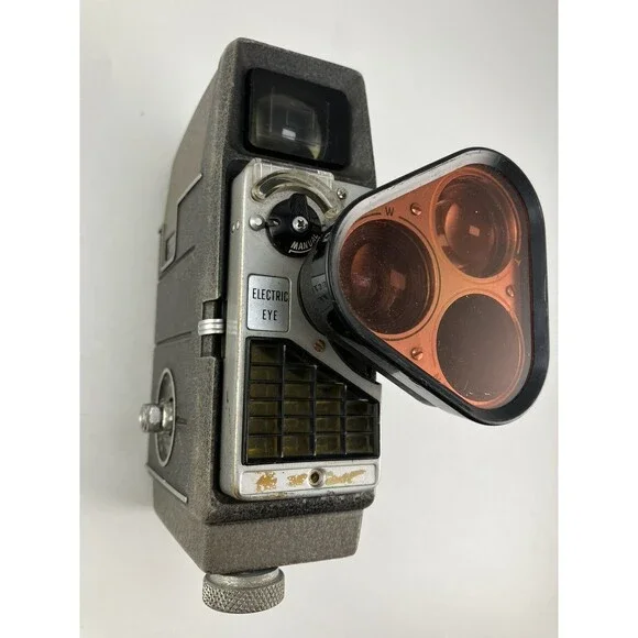 Vintage Bell & Howell Perpetua Electric Eye 8mm Camera w/ FILTER - No Handle