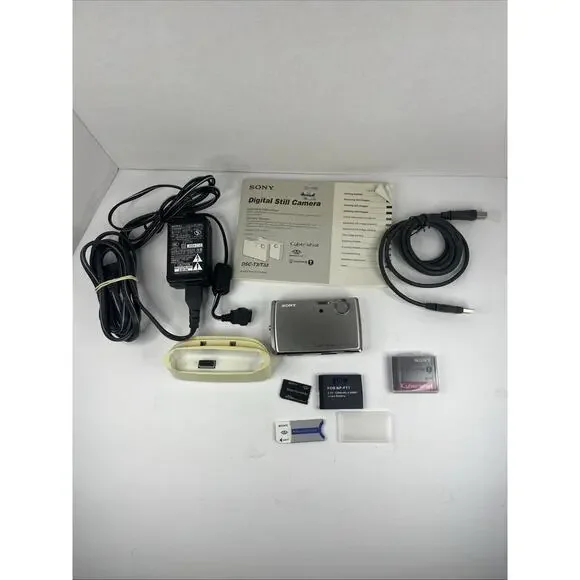 Sony CyberShot DSC-T33 Digital Camera 5.1MP CCD 3x 100% Working With Accessories