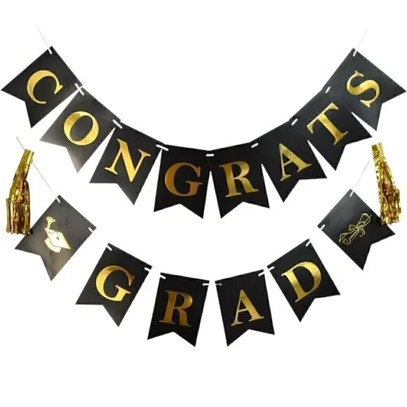 Congrats Grad Banner10‎ Feet Cardboard