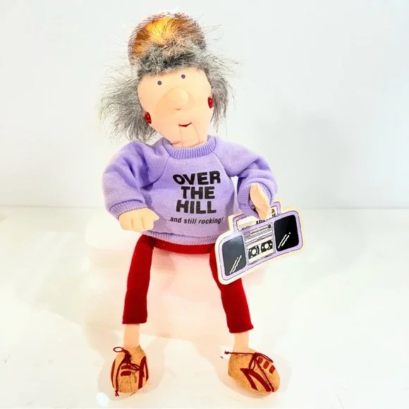 Hallmark Over the Hill Jenny B Boogie Stuffed Doll Gag Gift Funny Vintage NWT