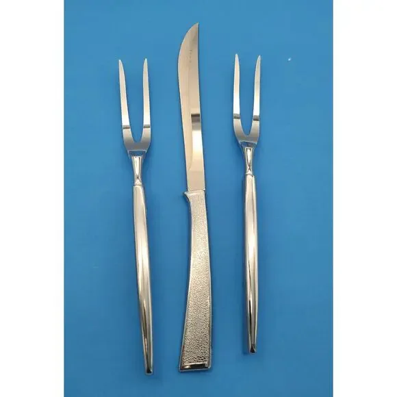 Vintage Carvel Hall 3 Pc Stainless Steel Carving / Cutlery Set -Knife & 2 Forks