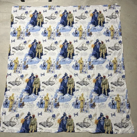 Pottery Barn Kids Star Wars Droid Organic Cotton Flat Sheet 88