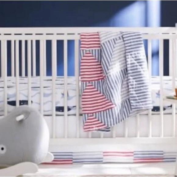NWT Pottery Barn Baby Striped Cole Crib Skirt