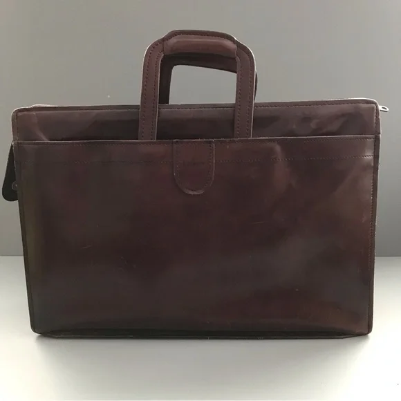 Hartmann Leather Vintage Mahogany Document Executive Briefcase 1940’s Lawyer