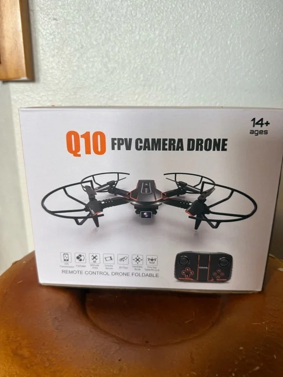 Q10 FPV Camera Drone - Black and Orange