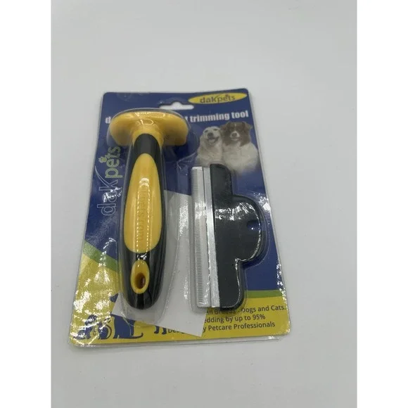 DakPets Deshedding Brush Dog & Cat Hair Tool Trimming Reduces Shedding NEW Pet