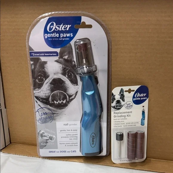 ⭐️Oster Gentle Paws Blue Nail Grinder with Replacement Kit