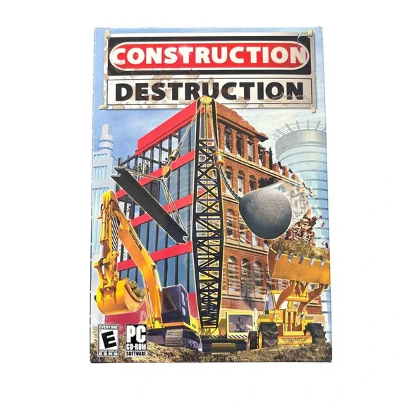 Construction Destruction PC Game 2003‎ ValuSoft Windows 98 Me XP Big Box Sim