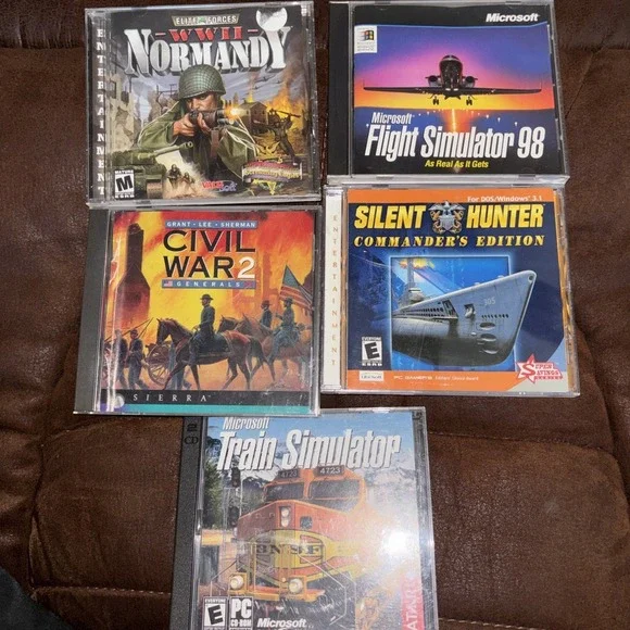 Lot of Microsoft Pc Flight Simulator Games Combat 98 2000 2002 Professional ++++