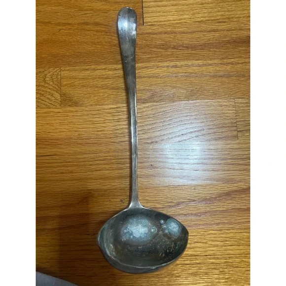 Vintage MCM Eales 1779 Silver Plated Soup Ladle Long Punch Server Classic