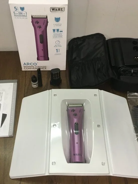 NEW Wahl Arco Pet Hair Clipper Cordless w/ 2 Batteries - Purple